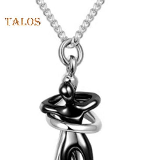 Halskette mit umarmendem Paar, romantisches Liebessymbol, Umarmungskette, Valentinstag, Jahrestag, Geschenk für Ehefrau und Freundin, Dating, Alltagskleidung, Halsschmuck