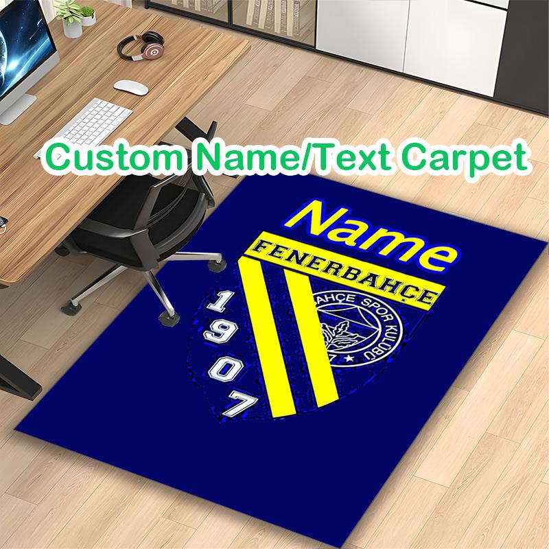 [1pc Fenerbahce Spor Kulübü (8) Office Chair Carpet] Digital Printed Area Rug for Home & Game Room Use, Soft Indoor Sofa Chair Mat