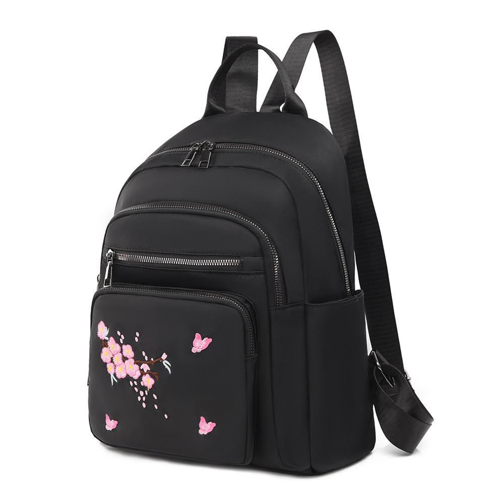 Large-capacity Commuter Bag - Embroidered, Versatile Women's Double-shoulder Bag, Fashionable Handbag