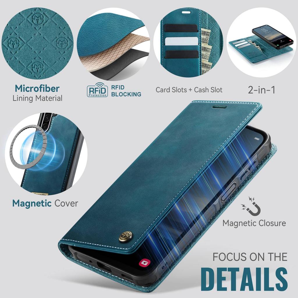 Voor Samsung Galaxy A17 Magnetische 2-in-1 Afneembare Portemonneehoes MagSafe Compatibel RFID-blokkerend PU Leer Kaarthouder Kickstand