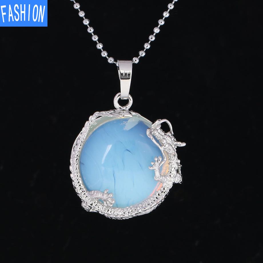 

Любители животных кулон зодиака ожерелье натуральный кристалл камень китайский дракон короткое ожерелье смешанные цвета amethyst