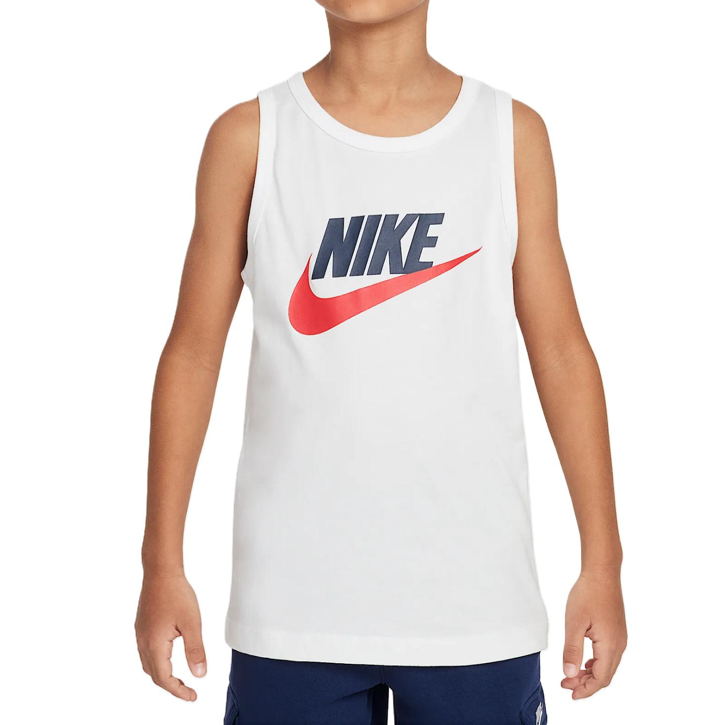 

Nike Sportswear Comfortable Fashionable Skin-Friendly Soft Sleeveless Kids Tops White HM5843-100 M