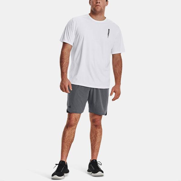 Under Armour CoolSwitch Letter Print Loose Fit Crew Neck T-Shirt Men Tops White 1370362-101