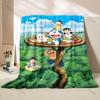 1PC Japanese Anime Doraemon Printed Blanket Flannel Fluffy Soft Blanket for Adult Kids Plush Sofa Bed Car Camping Luxury Gifts