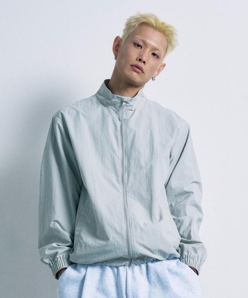 Fernov City Leisure Lightweight Windbreaker Jacket Light Grey