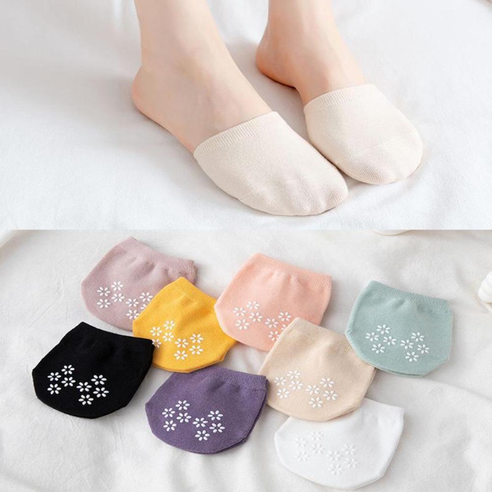 Thin Half Palm Socks Solid Color Invisible Half Socks Breathable Forefoot Socks  Summer