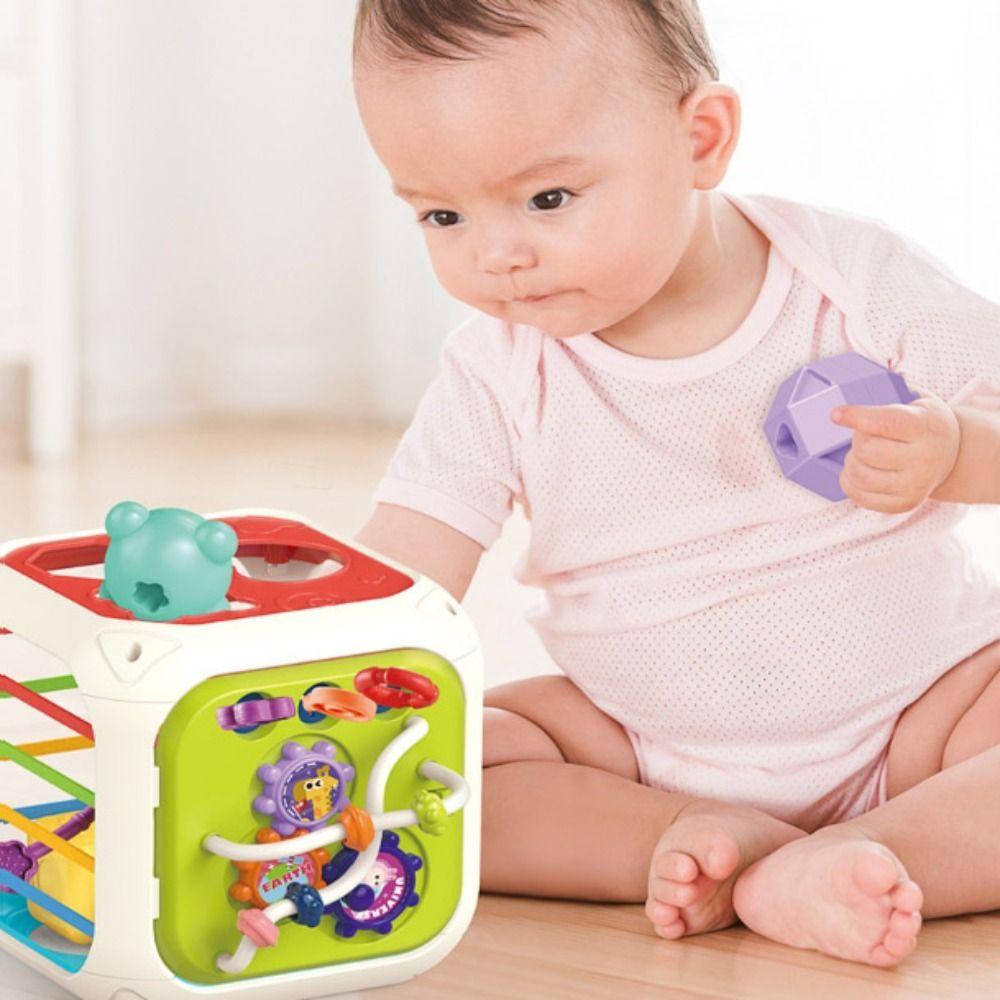 Sorting Game Activity Cube Colorful Blocks Educational Sensory Toy Montessori Toy  Birth Gift