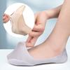 1 Pair Women Boat Socks Invisible Low-cut Shallow Shockproof Sponge Anti-slip High Elasticity Soft Breathable No Odor Solid Color Cuttable Socks