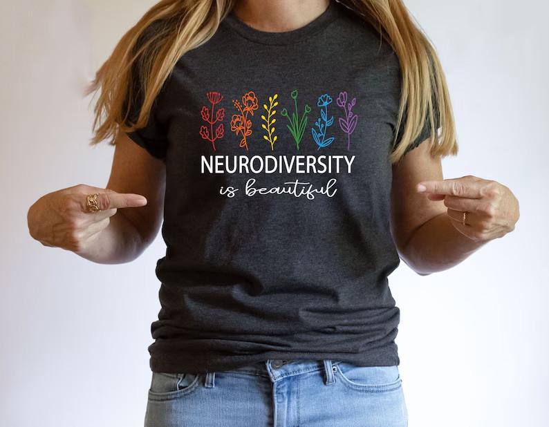 Neurodiversity Awareness T-Shirt, Embrace ADHD Autism ASD