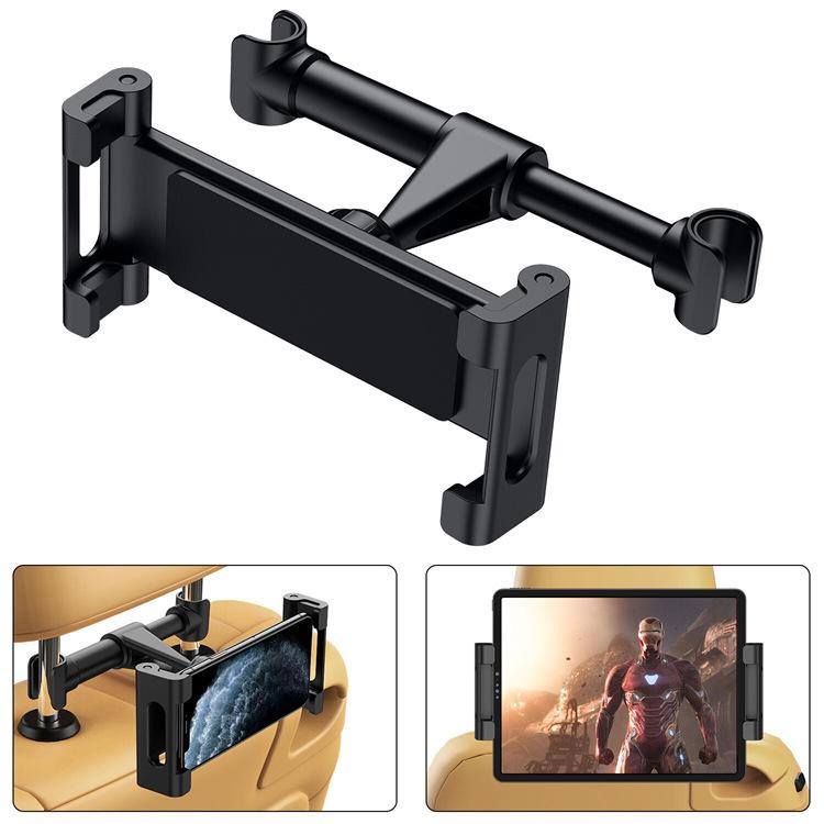 

Universal Car Back Seat Headrest Tablet Holder 360 Rotation Mount For Ipad Air Mini Pro 4-13 Inch Rear Pillow Phone Clamp Stand чёрный