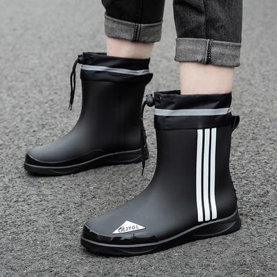 Męskie buty deszczowe do połowy łydki wsuwane wodoodporne gumowe buty deszczowe robocze buty błotne trwałe antypoślizgowe buty do rolnictwa ogrodnictwa wędkarstwa