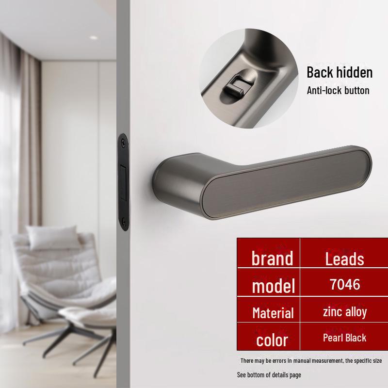 Minimalist Silent Magnetic Door Lock for Bedroom, Indoor Wooden Doors, and Bathroom