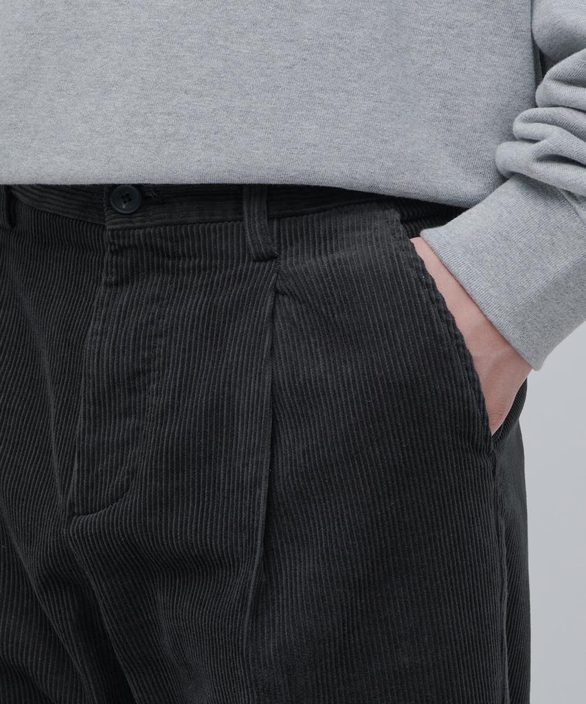 MUSINSA STANDARD Wide Corduroy Pants [Dark Gray]