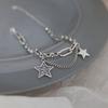 Ins Cold Wind Hip-hop Trend Simple Bracelet Shiny Star Copper Bracelet Pentagram Cool Girl Temperament Fashion Jewelry