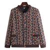 Elegant Floral Plus Size Jacket for Mid-Aged & Elderly Women - Spring/Autumn Casual & Fashionable Baseball Uniform Style