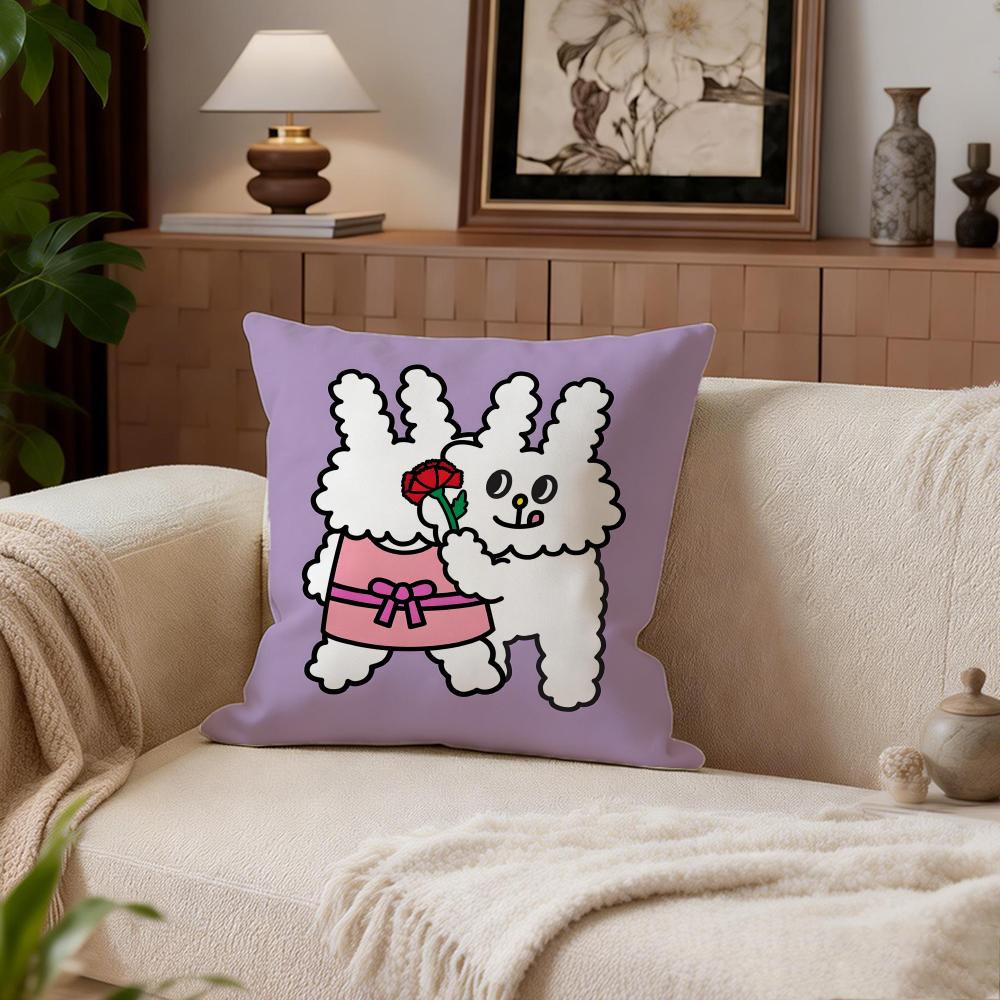 Süße Bunni Konbiny Kissenbezug Kissenbezug Set 4 Stück 50x50 45x45 40x40 Kissenbezug Dekorativ Sofa Heimdekoration