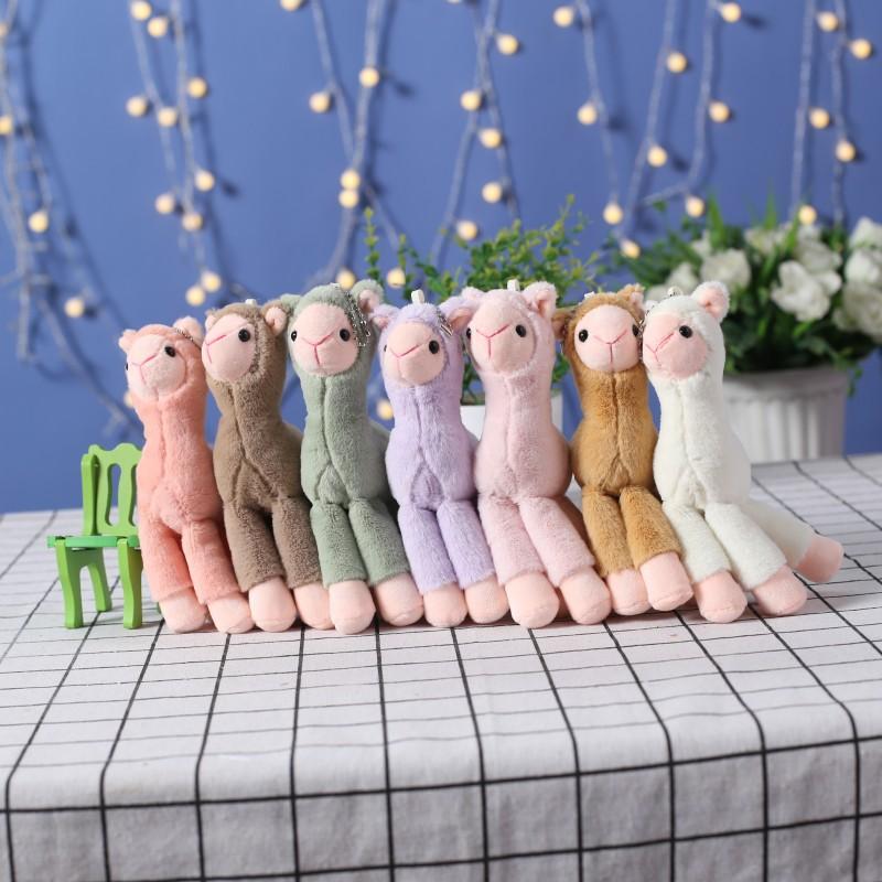 Keychain Plush Toys Cute Little Dolls Dolls Bag Accessories Girl Heart Schoolbag Big Pendant Simulated Alpaca