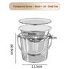 Thickened Transparent Plastic Outdoor Bucket Set