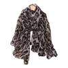 Retro Leopard Print Silk Scarf Stylish, Thin, Long Scarf for Autumn/Winter