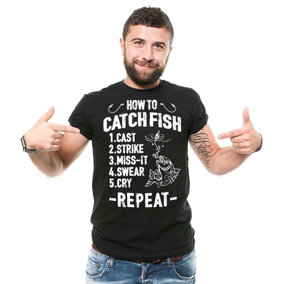 Funny Fishing Tee How To Catch Fish Shirt Fisherman Gifts Father s Day Gift Tee Unisex T-Shirt S