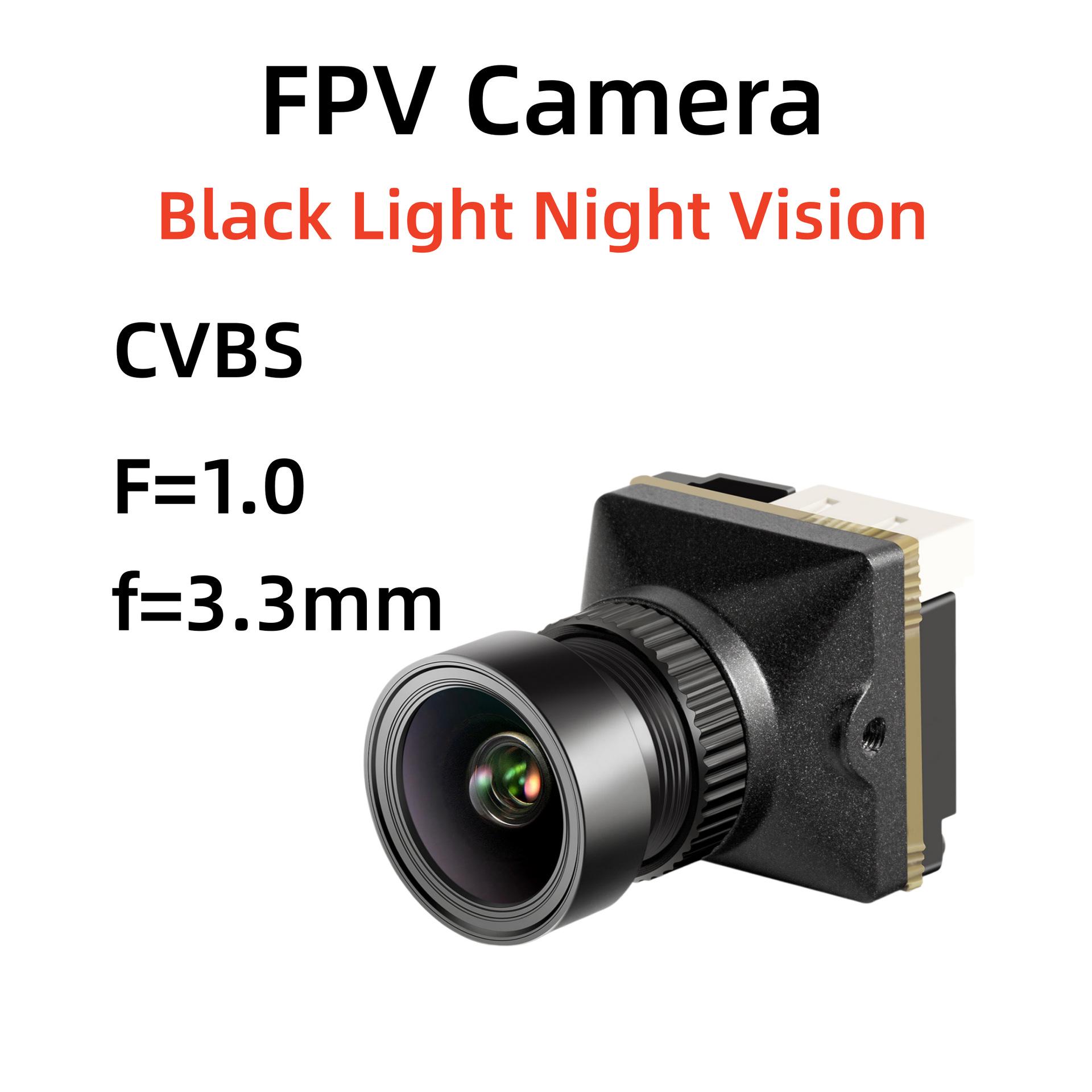 1800TVL Black Light Night Vision FPV Camera with F1.0 Lens 1/3 Sensor