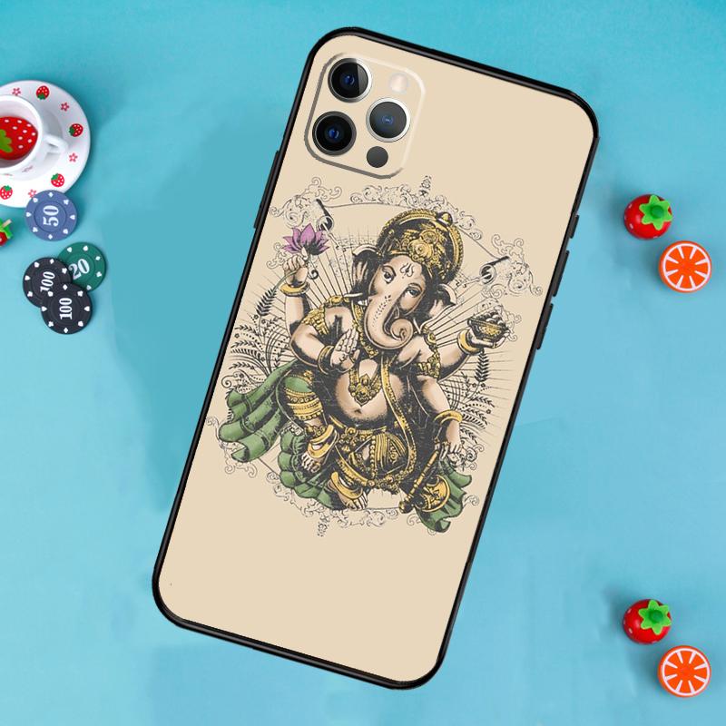 

Lord Ganesha Phone Case For iPhone 16 15 14 13 12 11 Pro Max XR XS X Plus Mini Bumper Cover Capa iPhone XR