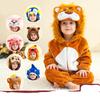 Infant and Toddler Flannel Animal Jumpsuit, Children's Climbing Suit, Baby Cartoon Style Performance Suit