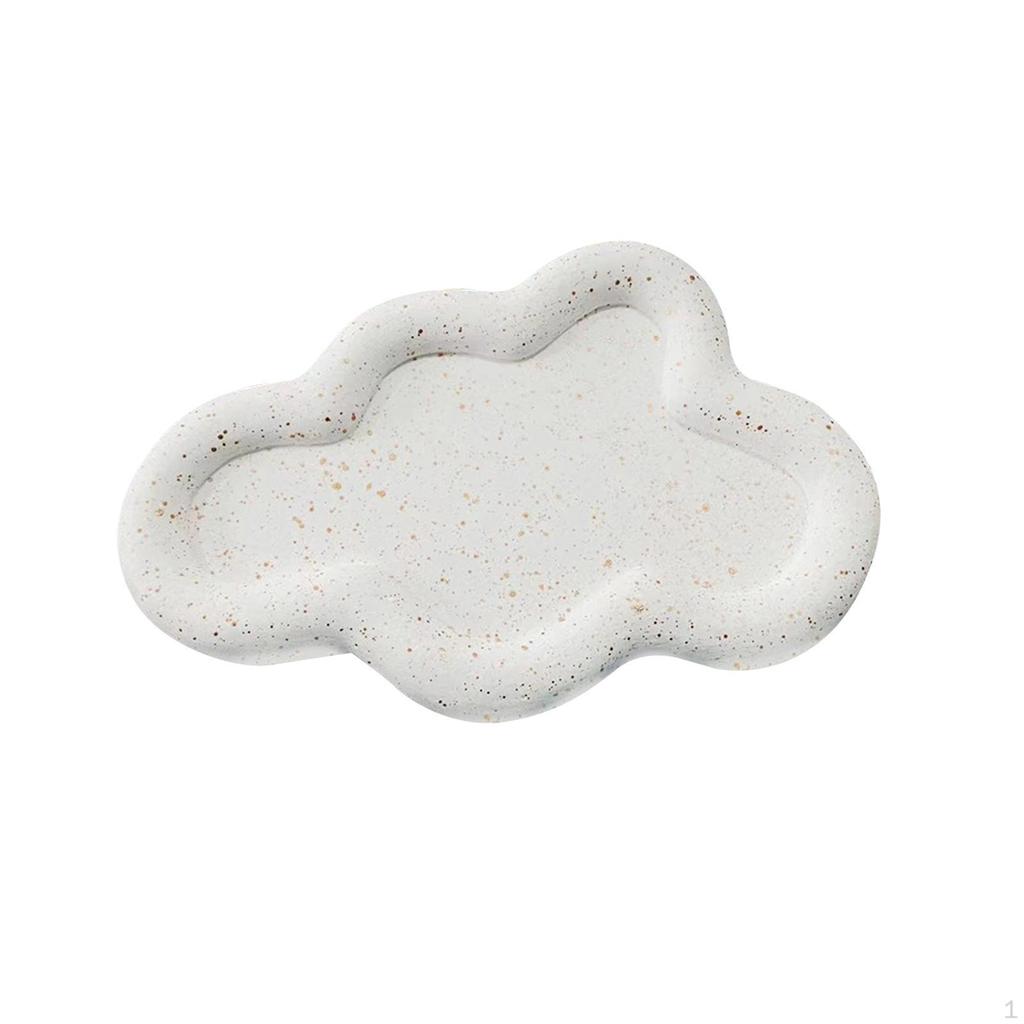 Decorative Tray Creative Shape Home Decor White Matte Jewelry Vanity Countertop Organizer