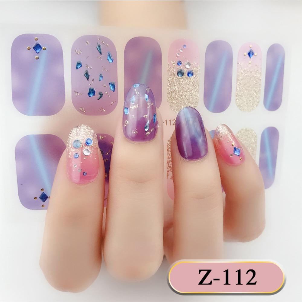 Z dreidimensionaler wasserfester No-Bake-Gel-Nagellack-Film Vollsticker einfacher europäischer und amerikanischer Stil fortgeschrittene Nagelfilm-Papier-Nagelsticker