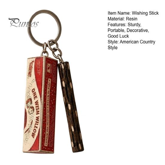 Token Norocos Cheie cu Ramură de Salcie pentru o Dorință, Baghetă de Dorințe Accesoriu Magic Magic pentru Adulți, Cadou Distractiv pentru Fanii Petrecerilor și ai Filmelor Horror Bun