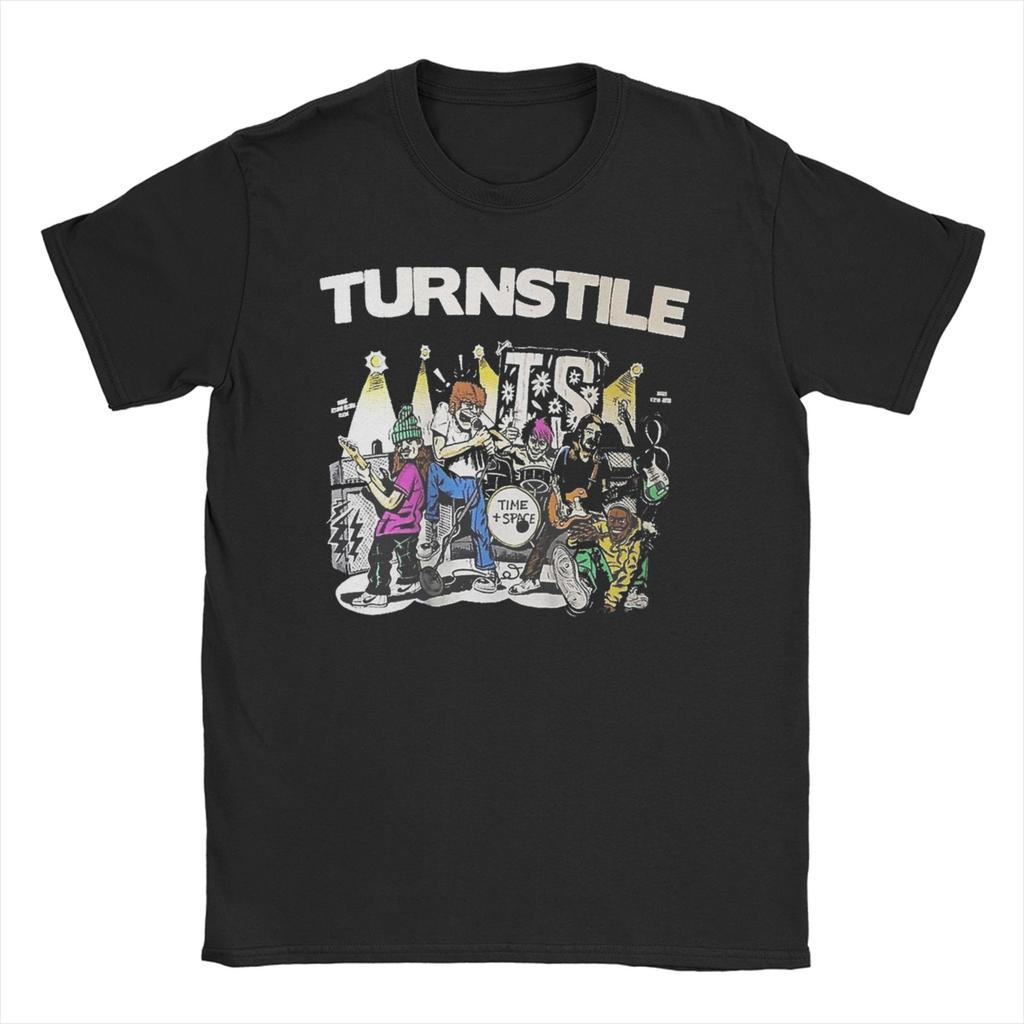 Unisex WOMENs Turnstile Band T Shirts Pure Cotton Clothes Funny Short Sleeve Round Collar Tee Shirt Plus Size TShirts