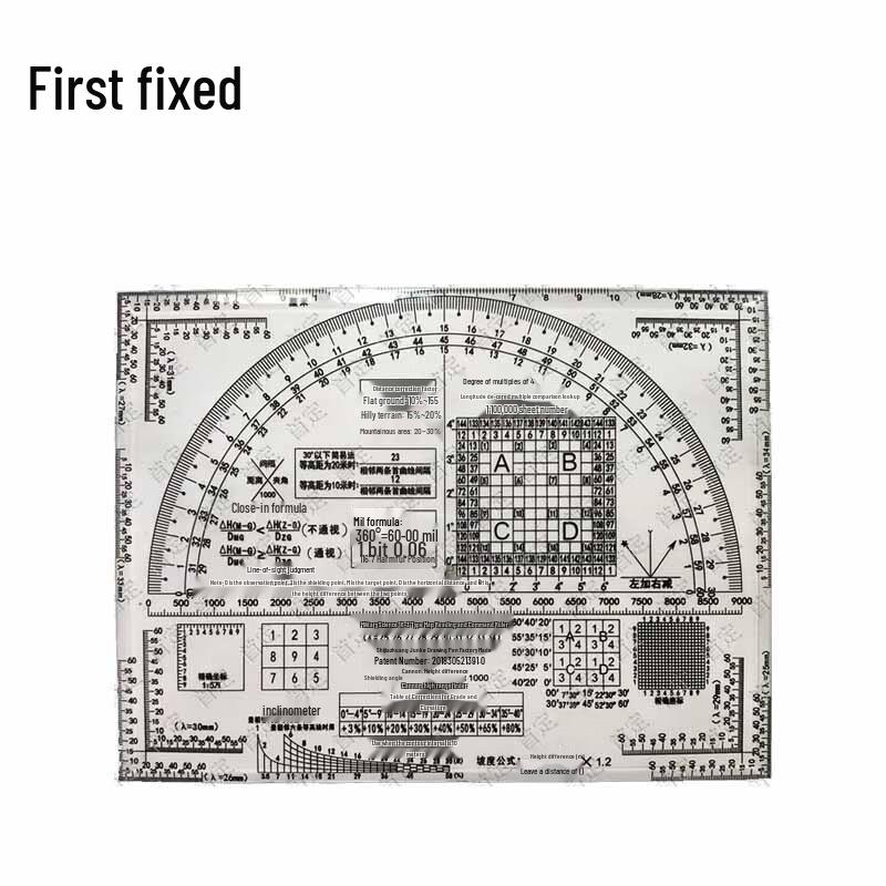 Thickened 16-3 Map Reading Ruler
