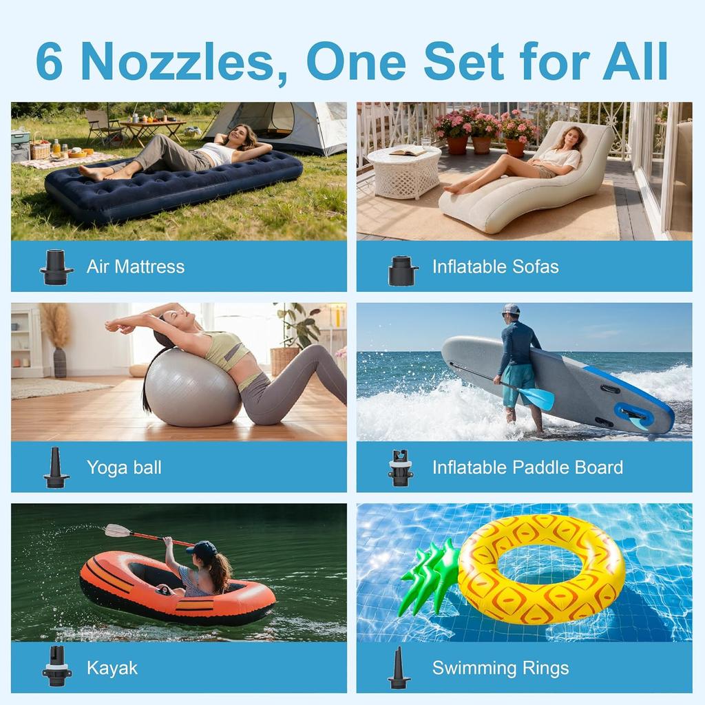 Outdoor Wireless Air Pump Travel Vacuum Pump with Inflatable Deflate Portable Electric MINI Inflatable Pumps for Mats