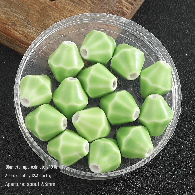 Macaron Rhombus Ceramic Beads for DIY Jewelry Making