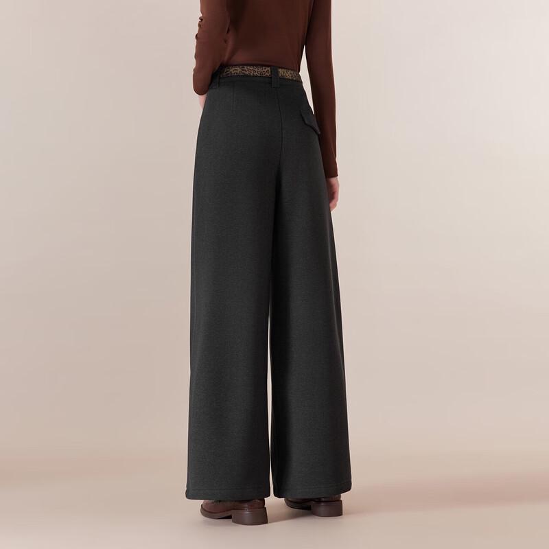 IEF 2025 Winter Korean Style Wool Wide-Leg Pants