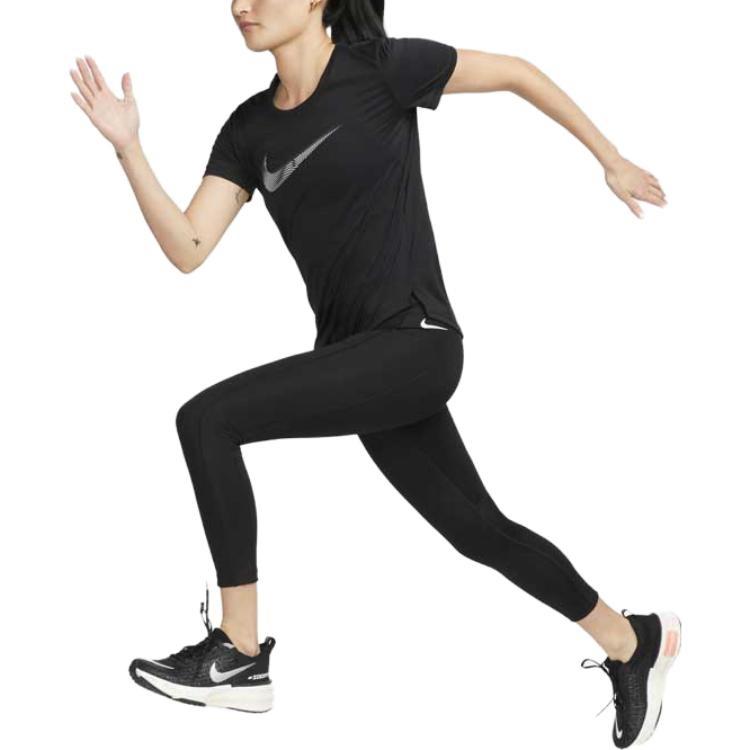 Nike Dri-FIT Swoosh Women's Short-Sleeve Running Top Black FB4697-010