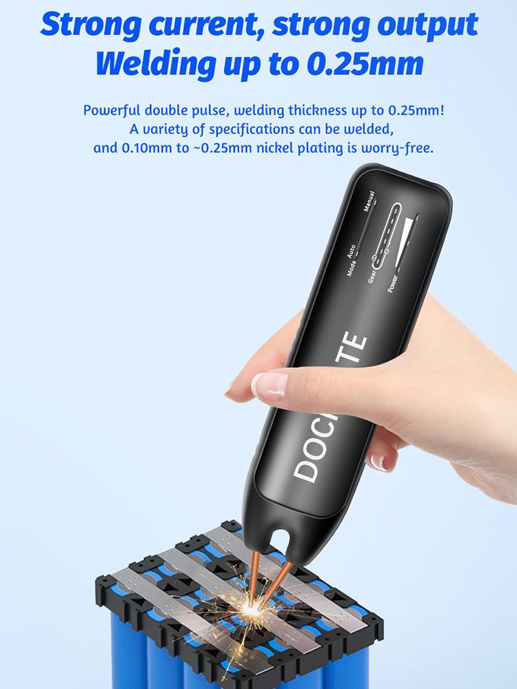 Battery Spot Welder 11 Gear Adjustable Battery Spot Welding Machine Spot Welding Tool for 18650 Battery Welding Nickel Sheets