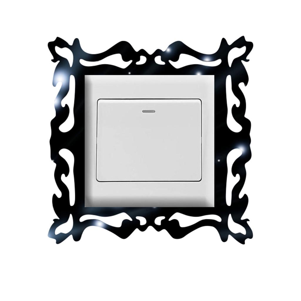 

1 шт. Переключатель стикер домашний декор настенное зеркало стиль фоторамки для магазина переключатель One Size чёрный