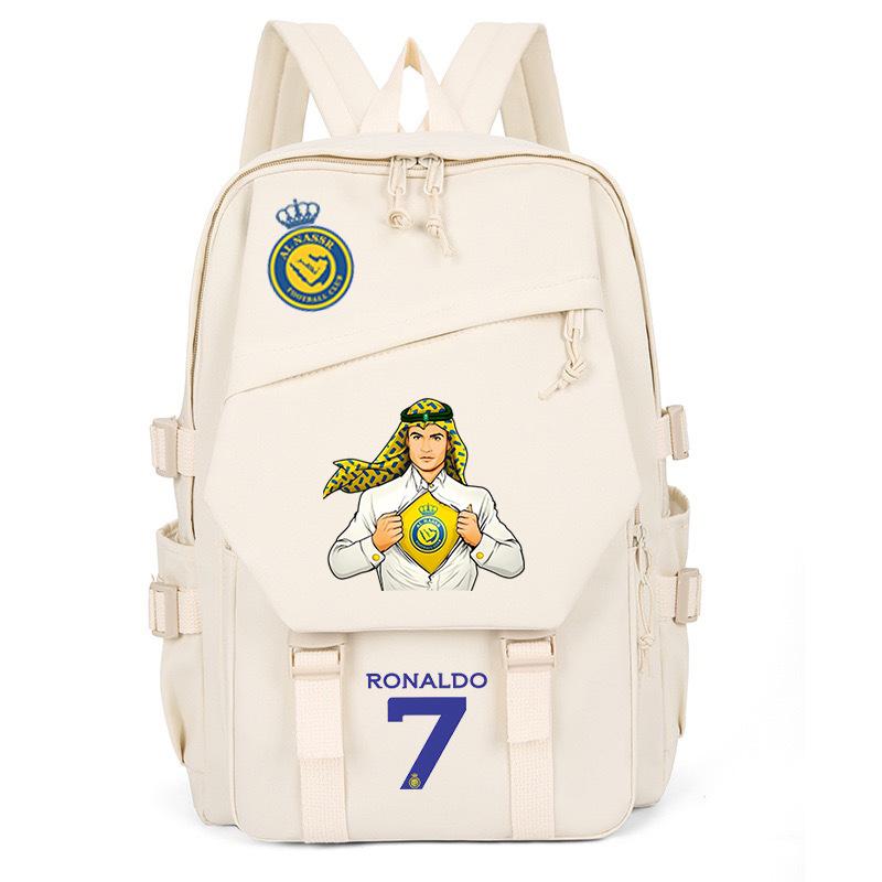 Football Star Ronaldo Surrounding Cr7 Printing Student Schoolbag Trend Backpack To Reduce The Burden And Large Capacity