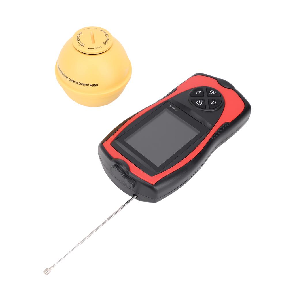 Portable Fish Finder Transducer Sonar Sensor LCD Screen Echo Sounder with Fish Attractive Lamp FF1108 1CWLA