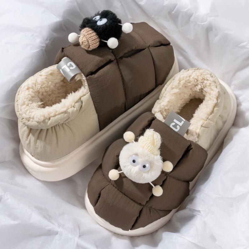 Women's Winter Slippers - Warm Velvet Lined Thick Sole for Indoor Comfort