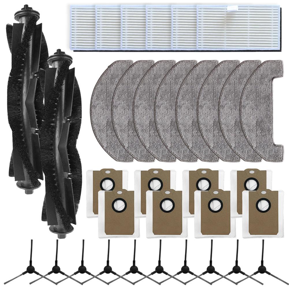 For MONSGA MS1 MAX Robot Vacuum Replacement Accessory Set Includes Main Brush Filters Mop Cloths and Dust Bags