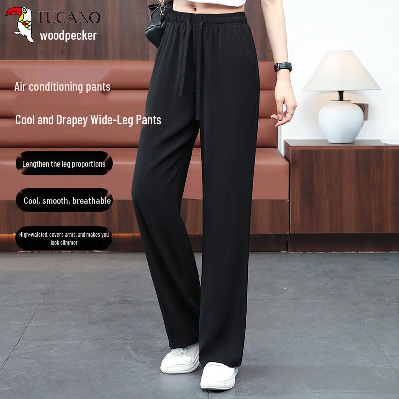 

Woodpecker Women s Ice Silk Wide-Leg Pants 4XL