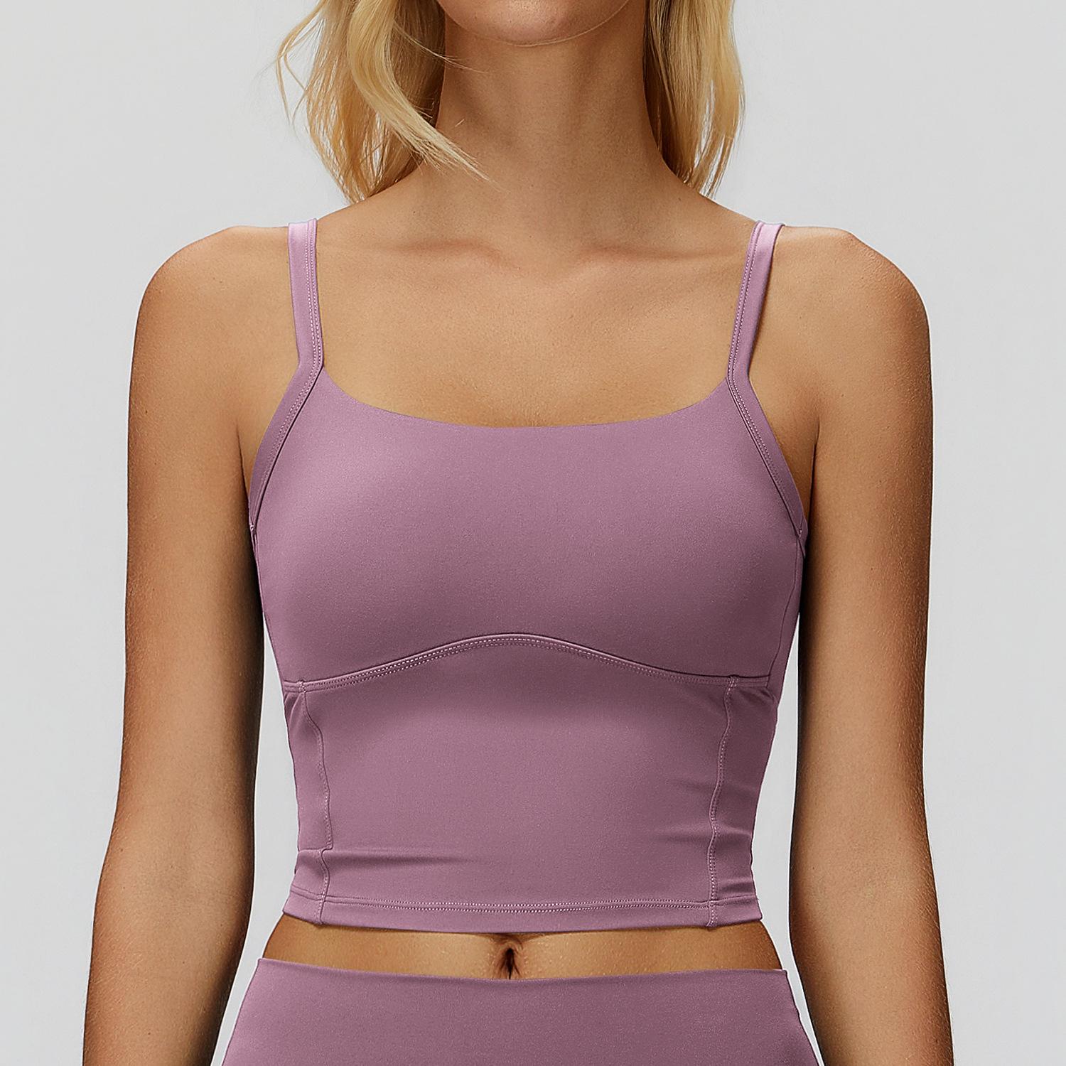 

Elegant Back Double-Strap Yoga Vest for Women - 9308 Large