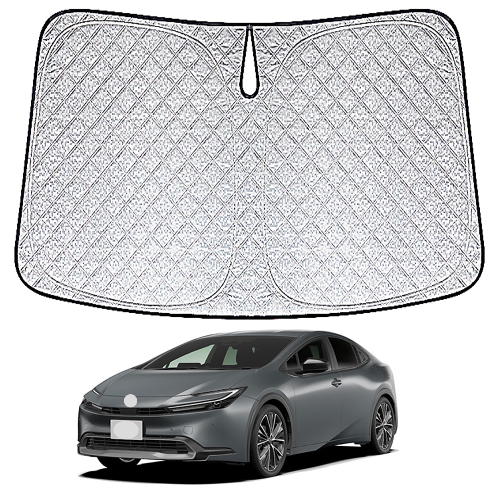 

Toyota New Prius 60 series front compatible. sunshade. Foldable, light-blocking, heat-insulating, stylish, compact, UV-cut, 6-layer construction. чёрный