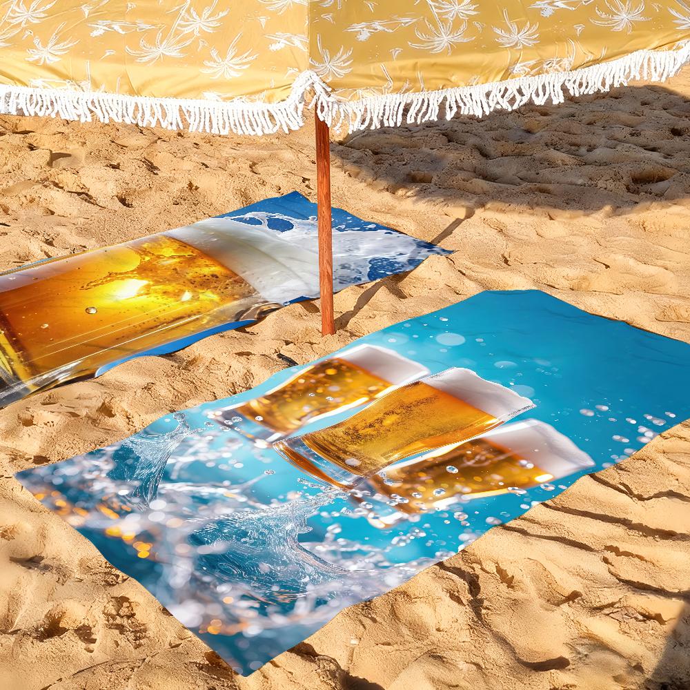 Pack Bier Handtuch Schnelltrocknend Strandtücher Sind Geeignet Für Schwimmbäder Camping Yoga Und Das Fitnessstudio