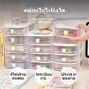 Transparent Desk Drawer Organizer, 5tier Stationery Storage Box with Handle Grip 2 Tier