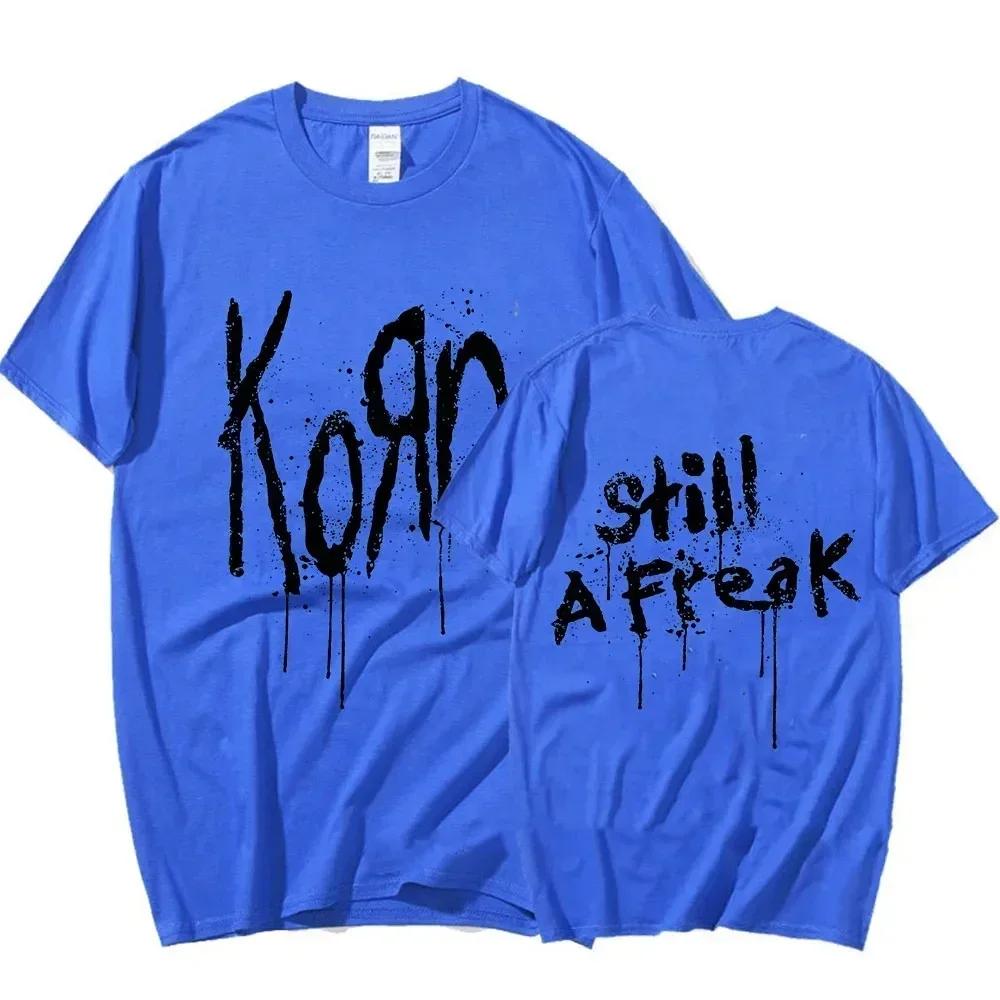 T-shirt d'été à manches courtes pour homme, haut tendance, décontracté, style streetwear, musique Korn