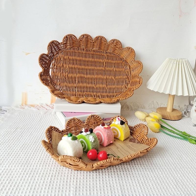 Multifuntional Bread Baskets Stackable Storage Baskets Display Basket Food Storage Basket Fruit Display Bowl for Food