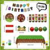 109Pcs Pixel Birthday Party Supplies,Video Game Party Decorations Tableware-Balloons Tablecloth Banner Cake Toppers for Pixel Birthday Decorations